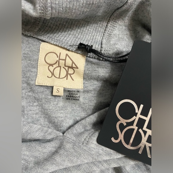 NWT Chaser Light Weight Hoodie Pullover Grey Color Size S Very Soft - Picture 3 of 4